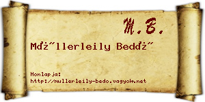Müllerleily Bedő névjegykártya